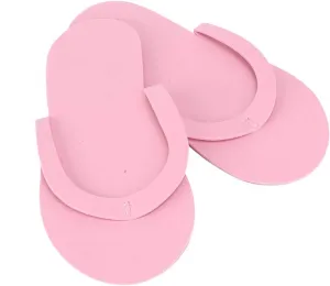 12 Pairs Disposable Pedicure Slippers, Disposable Foam Flip Flops, Portable Slippers for Hotel Travel Spa Shower (order with picture)