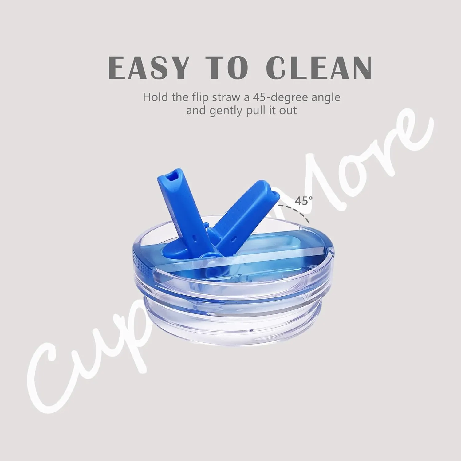 2 Pack Azure Leakproof Flip Straw Lids for Stanley 40oz - BPA-Free PCTG, Spill-Proof & Dishwasher-Safe Replacement Covers for Quencher H2.0 FlowState Tumbler Accessories (Camping, Gym, Travel)