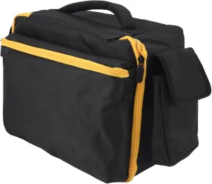 20V Tire Inflator Storage Holder Bag Case, Nylon Portable Compressor Organizer with Pocket for Battery Pack and Charging Kit, Convenient Inflation Hose Pouch with Side Pockets