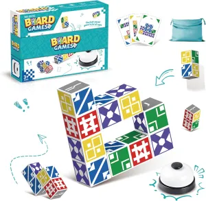 3.0 Matching Board Game, Family Puzzle Games for Kids & Adults, Educational Puzzles Toy with 100 Unique Challenges, 4 Difficulty Levels, Develop Problem Solving Skills, 2-6 Players