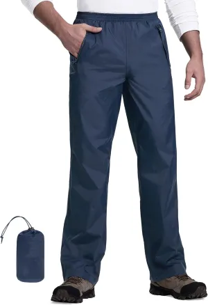 33,000ft Packable Rain Pants for Men Waterproof Hiking Pants Lightweight Rain Pants Outdoor Windproof Pant for Golf, Fishing