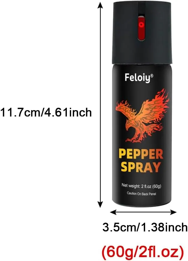 60ml Pepper Spray with protruding Nozzle Design - Faster and More Accurate Aiming - Pepper Spray Keeps You Safe