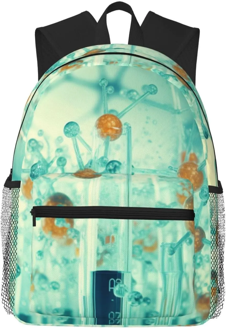 abstraction biology chemistry42 College Backpack For Women Men,Lightweight Travel Bag Backpack With Pockets for Women Men