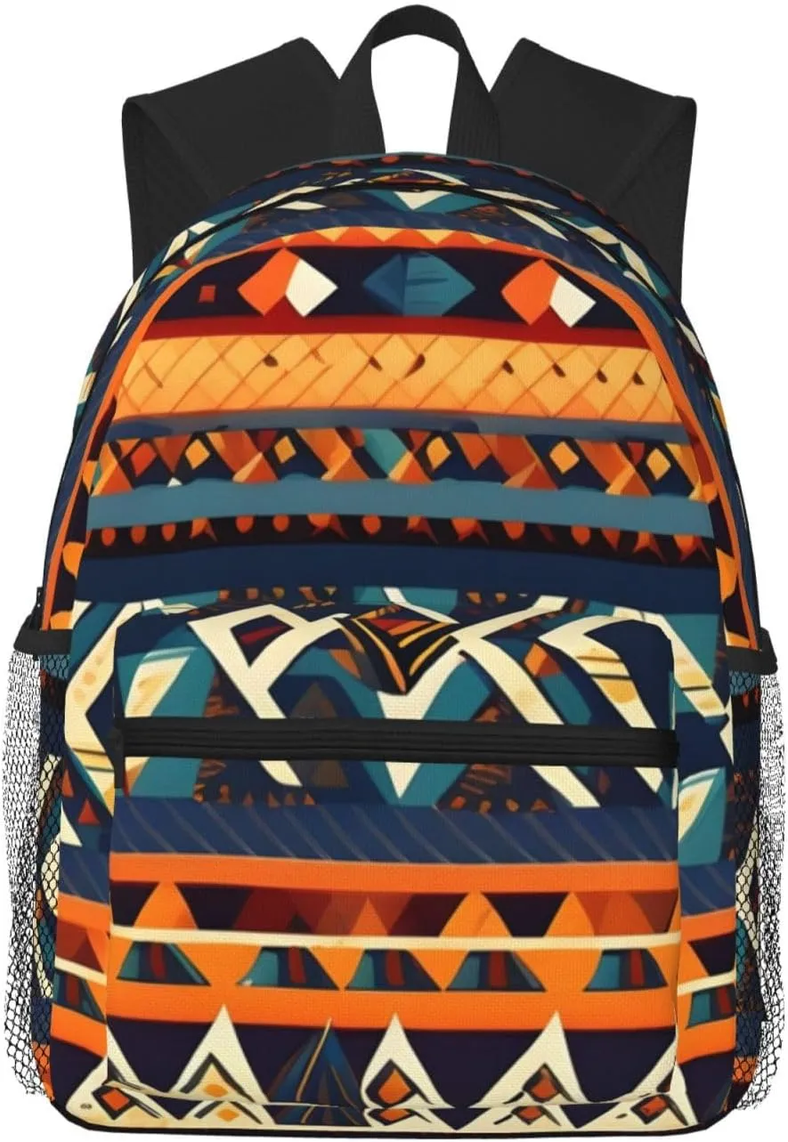 African National Patterns Print Lightweight And Comfortable Duffel Bag, Casual Daypack, Multipurpose Backpack