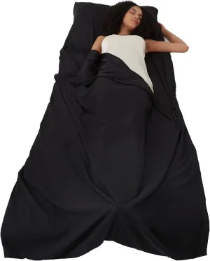 ALASKA BEAR Natural Silk Sleeping Bag Liner Cocoon-Style Travel Sheet Sleep Bag with Built-in Pillowcase