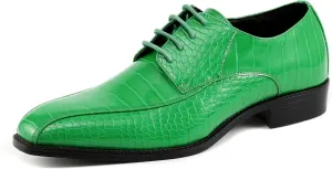 Amali Harvey Fashion Mens Dress Exotic Shoes Croco Lace up Oxford Formal Shoe for Men