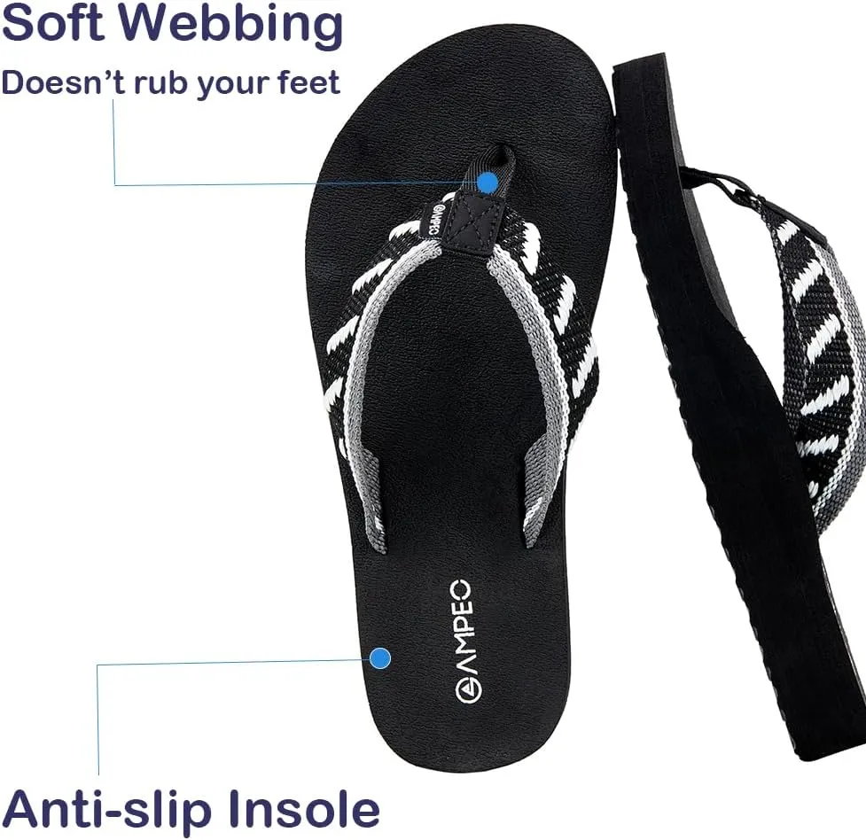 Ampeo Women's Arch Support Flip Flops Comfortable Casual Summer Beach Thong Sandals