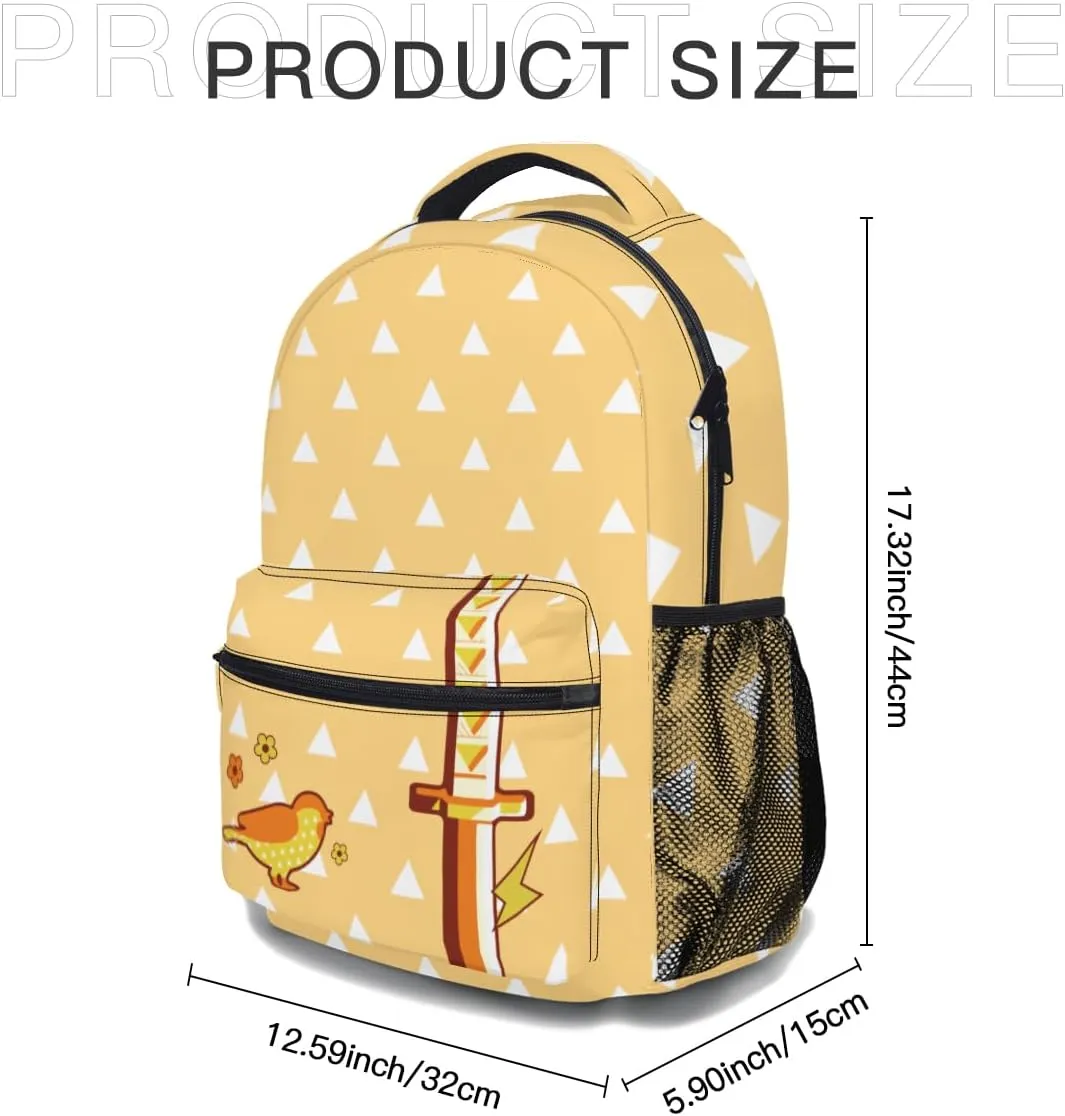 Anime Backpack 17 Inch Oxford Cloth (Yellow)