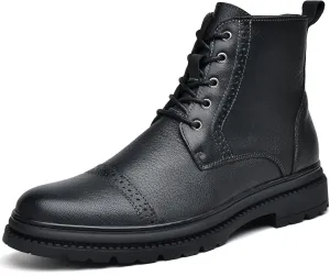 Arkbird Mens Oxford Dress Boots Fashion Casual Genuine Leather Brogue Chukka Ankle Boot for Men