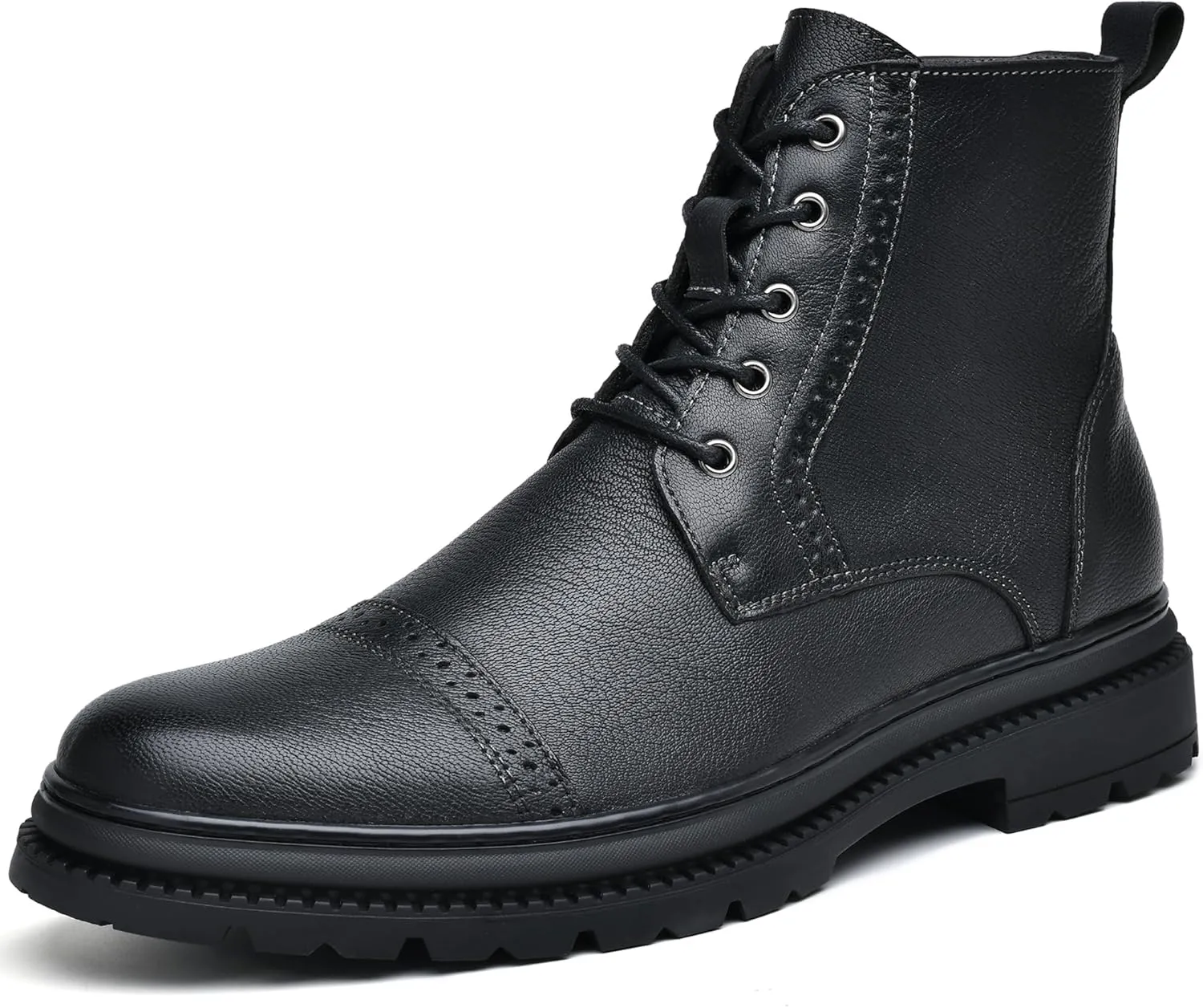 Arkbird Mens Oxford Dress Boots Fashion Casual Genuine Leather Brogue Chukka Ankle Boot for Men