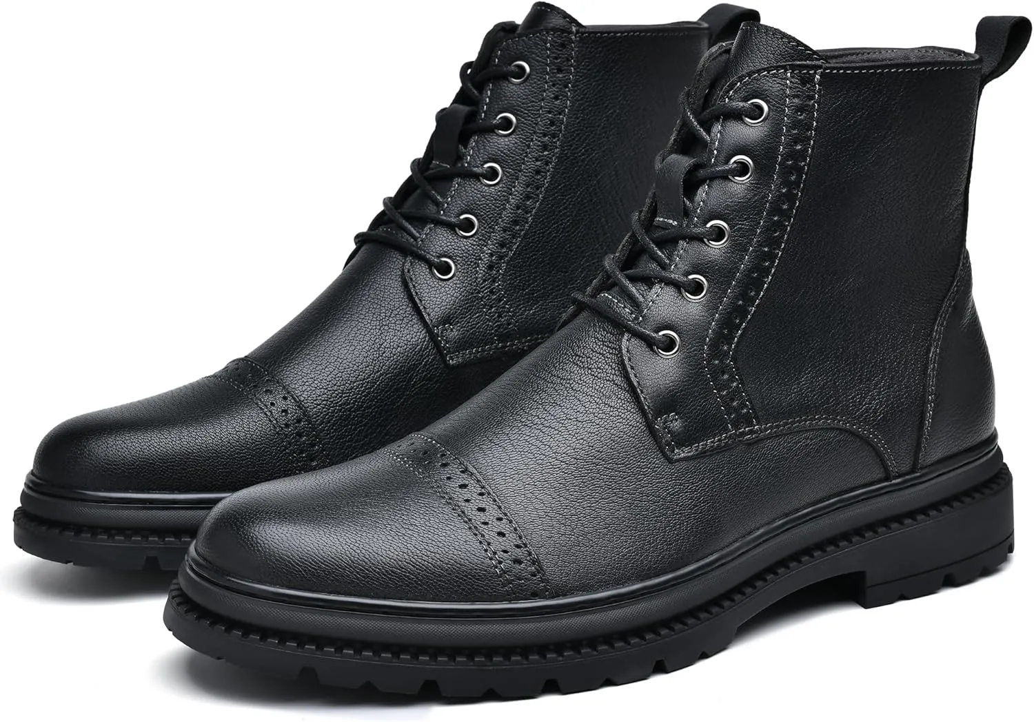 Arkbird Mens Oxford Dress Boots Fashion Casual Genuine Leather Brogue Chukka Ankle Boot for Men