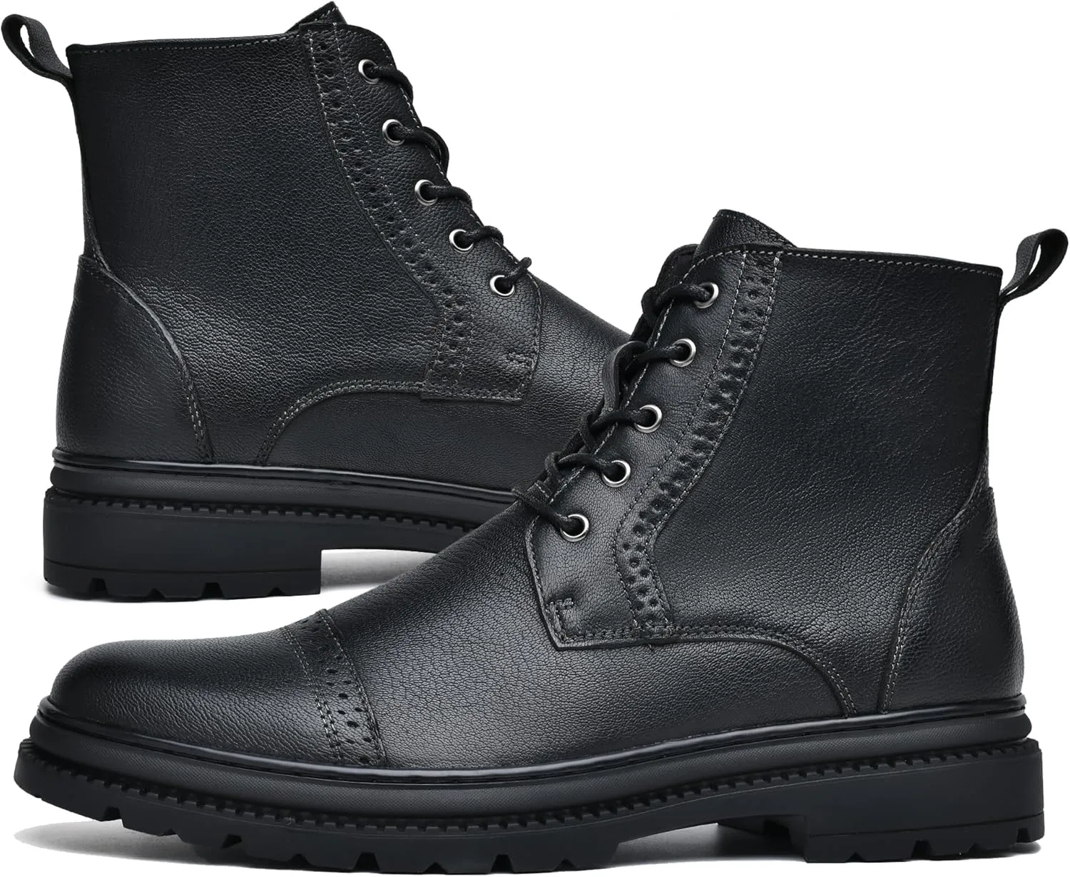 Arkbird Mens Oxford Dress Boots Fashion Casual Genuine Leather Brogue Chukka Ankle Boot for Men