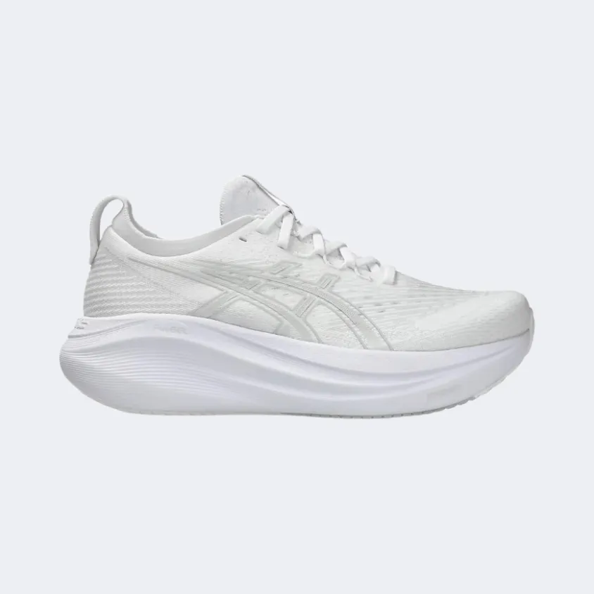 Asics Gel Nimbus 27 Women Running Shoes White/Glacier Grey