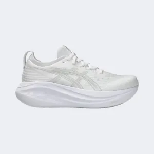 Asics Gel Nimbus 27 Women Running Shoes White/Glacier Grey