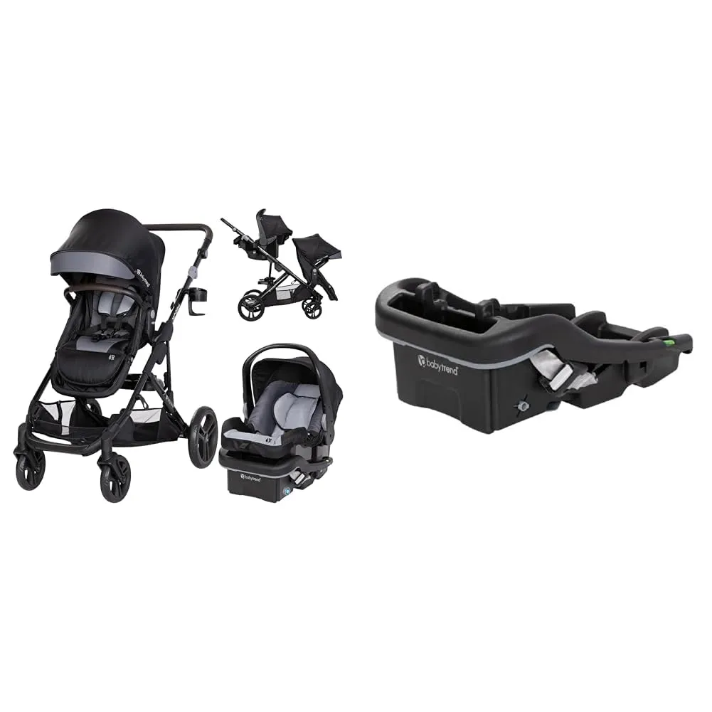 Baby Trend Morph Single to Double Travel System with EZ-Lift 35 Plus Infant Car Seat and Extra Base