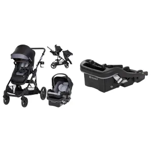Baby Trend Morph Single to Double Travel System with EZ-Lift 35 Plus Infant Car Seat and Extra Base