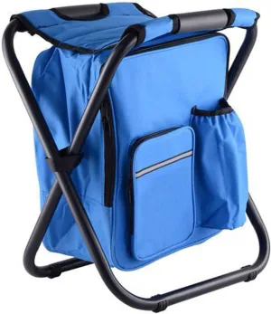 Backpack Cooler Chair Lightweight Large Capacity Folding Camping Stool for Outdoor Travel Beach Hiking Picnic