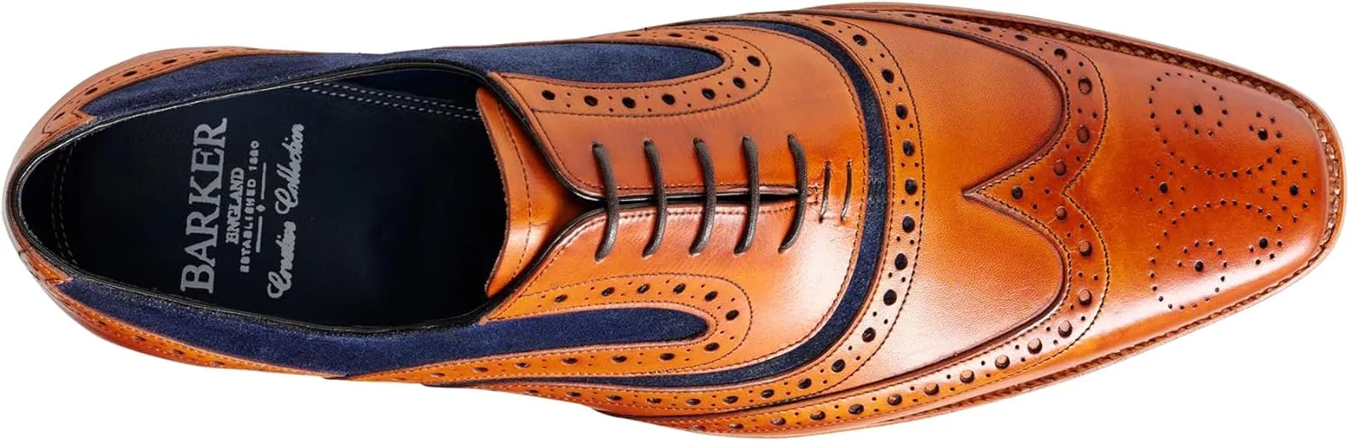 BARKER McClean Men's Handmade Leather Oxford Dress Shoes – Goodyear Welted, Full Leather Sole, Premium Calf Leather – Formal & Business Wear