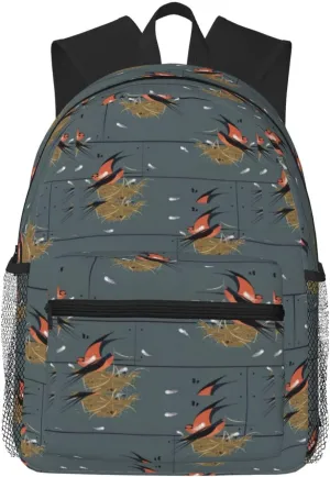 Barn Swallow In Graphite Print Lightweight And Comfortable Duffel Bag, Casual Daypack, Multipurpose Backpack