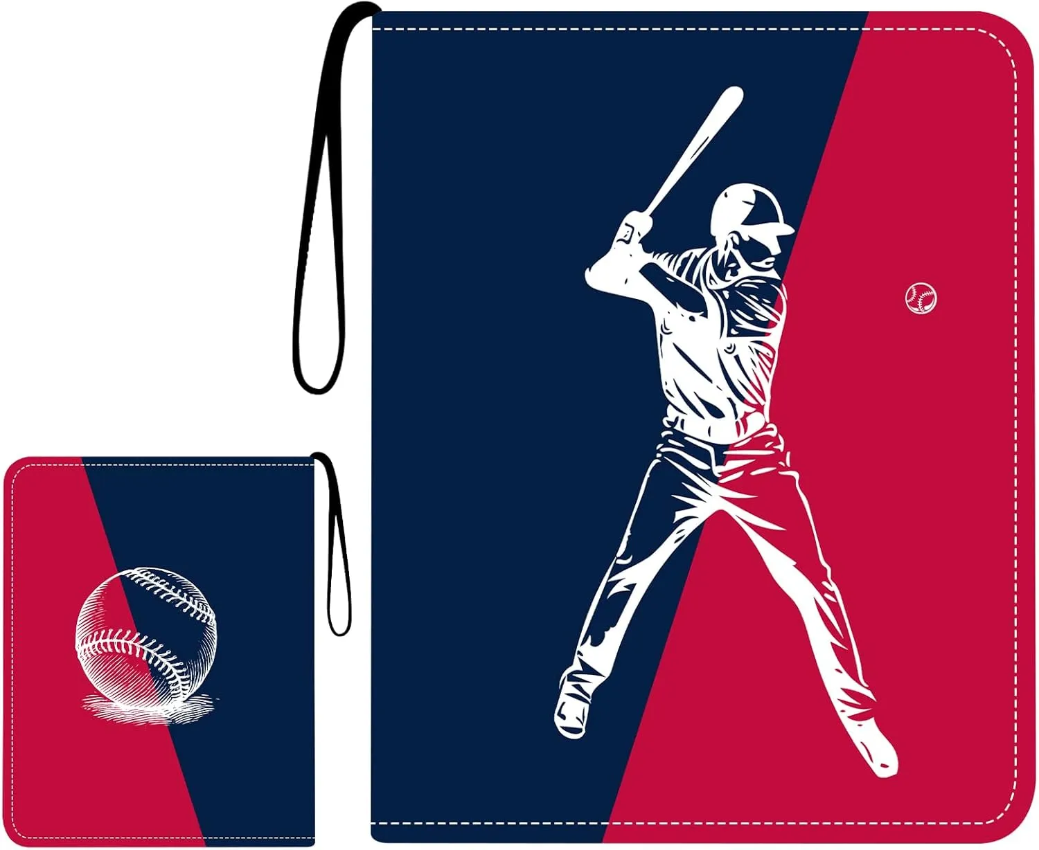 Baseball Card Binder 900 Pockets, 50 Sleeves Trading Card Holder Album, 3-Ring Zippered Sports Card Organizer Display Storage Protectors, Gift for Baseball Card Collectors