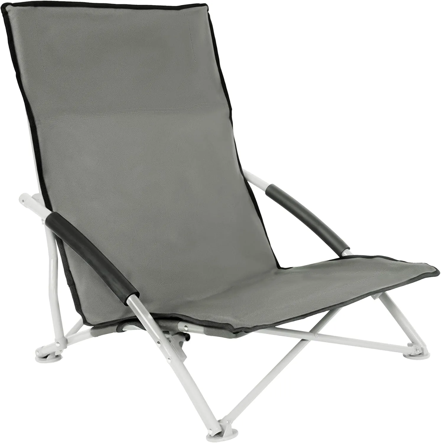 Beach Camping Folding Adults with Carry Bag︱Low Profile, Lightweight, Portable Chair for Outdoor Travel, Picnic, BBQ (Color: Grey), 1-Pack, Black, wenjingqiUS-W113468178