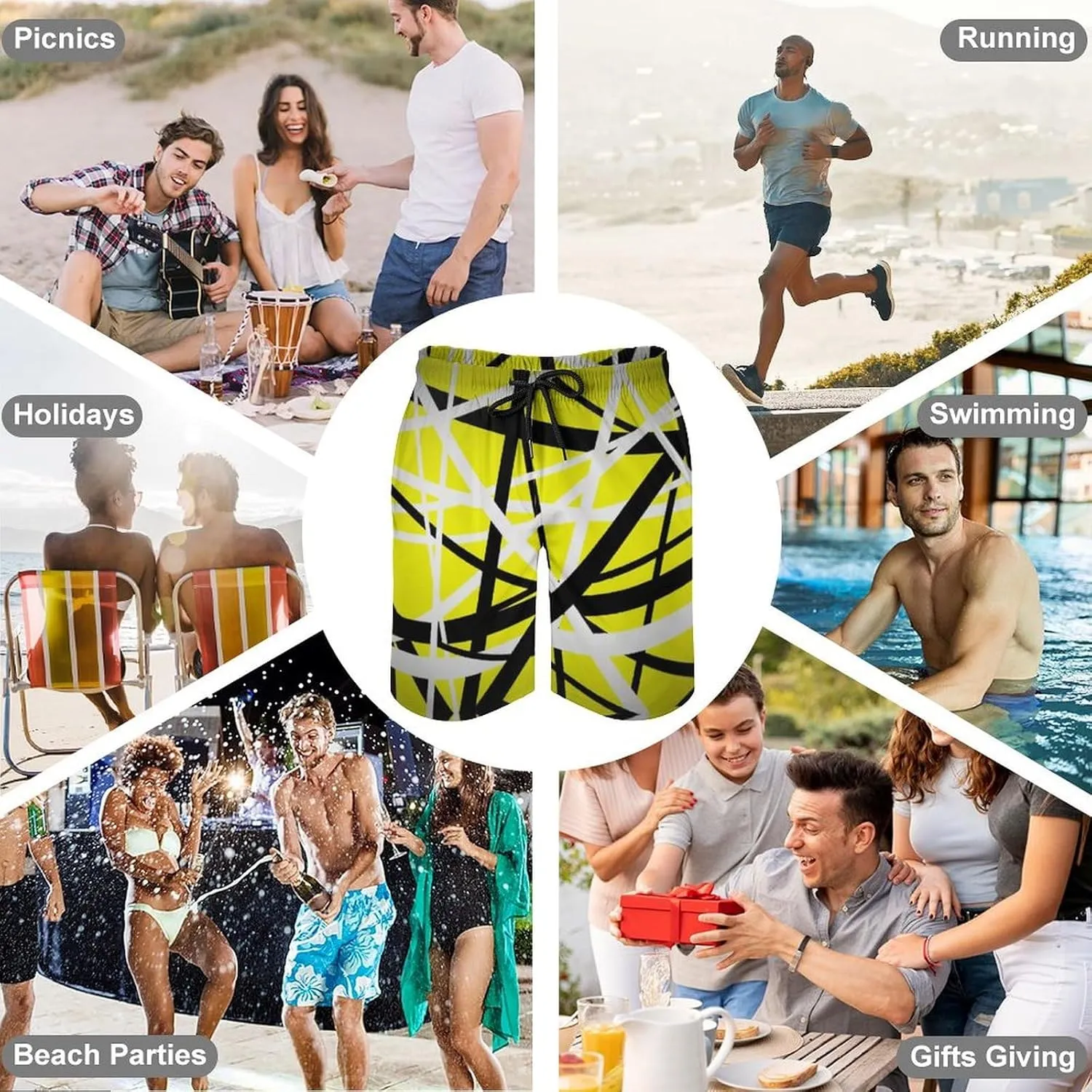 Beach Shorts Mans Short Pants Quick Dry Outdoor Casual Summer Pants 3D with Pocket