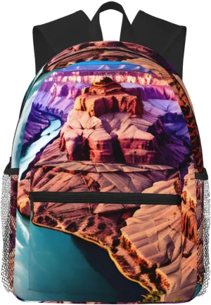 Beauty Grand Canyon print Lightweight comfortable backpack Laptop Gym casual backpack Travel bag for unisex