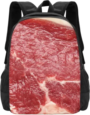 Beef Meat Lightweight Backpack – Large Capacity 15” Laptop Bag For Travel & Outdoor