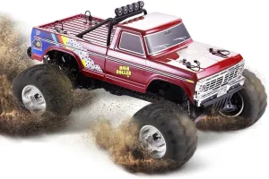 BEEZRC FMS RC Crawler 1/10 FCX10 Officially Licensed Ford F100 Monster Truck, 2WD Off-Road RC Rock Truck Hobby Grade RC Climbing Car Remote Control Car RTR with Battery (First Blood)