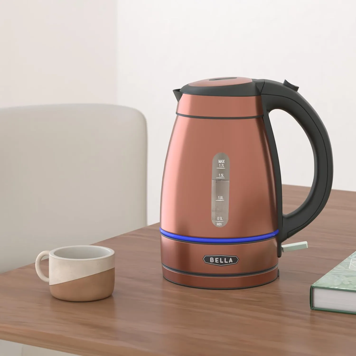 BELLA (14753) 1.7 Liter Electric Tea Kettle Copper Chrome