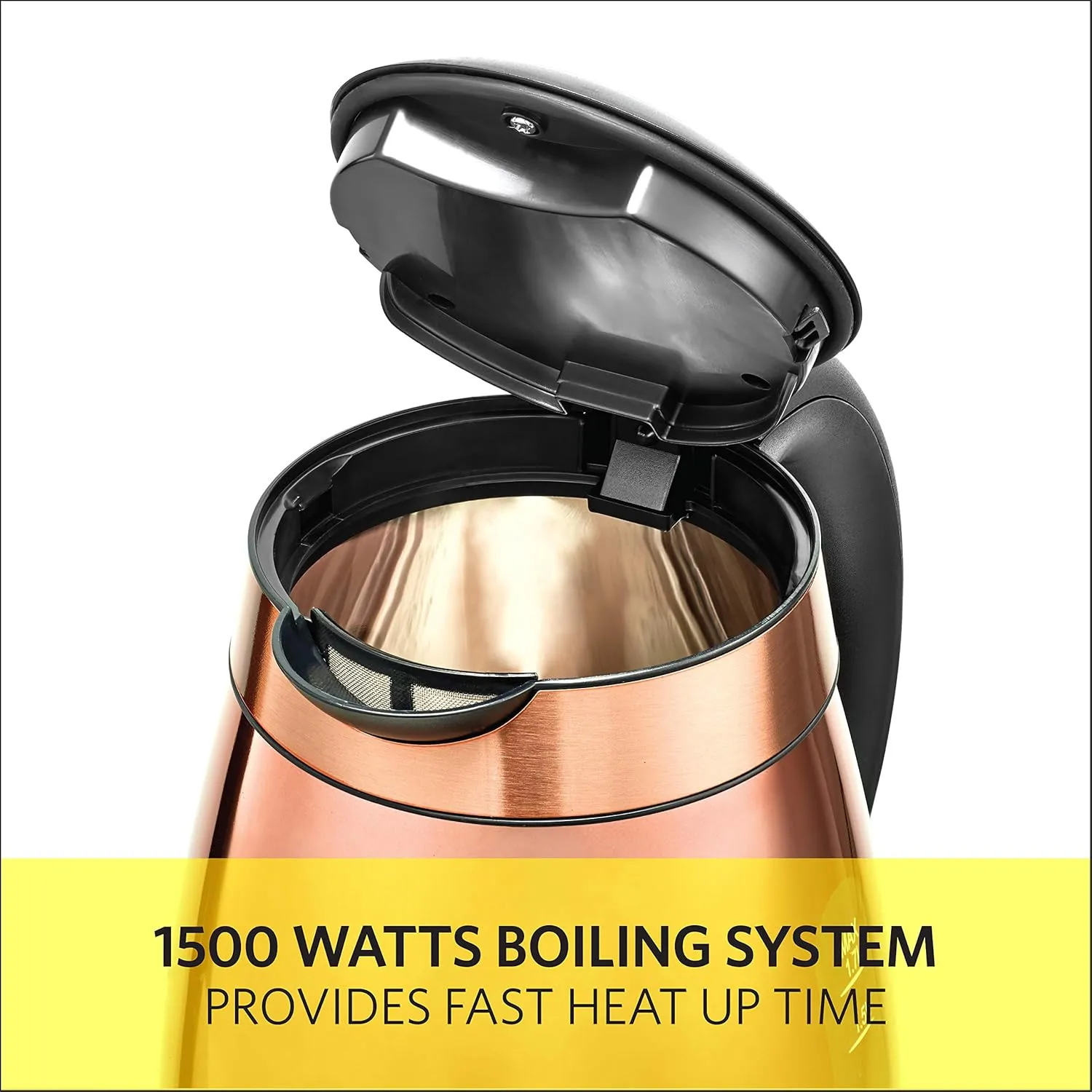 BELLA (14753) 1.7 Liter Electric Tea Kettle Copper Chrome