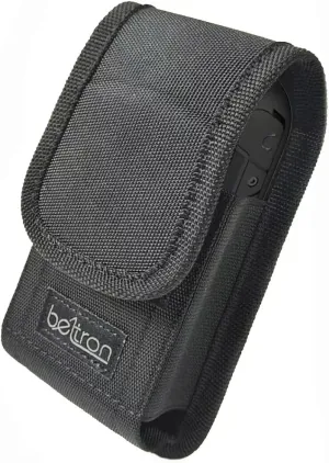 BELTRON Case for Kyocera Flip Phone, DuraXE Epic E4830, DuraXV Extreme E4810 E4811, DuraXE E4710, Sonim Flip Features: Heavy Duty Belt Loop, Metal Belt Clip & Strong Velcro Closure (Black Nylon)