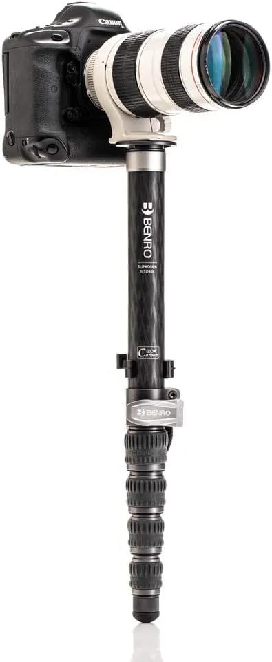 Benro MSD46C SupaDupa Monopod, 72" max Height, Waterproof Twist Locks, Carbon Fiber, Spiked Foot, CNC machined Aluminum flip Lock (MSD46C)