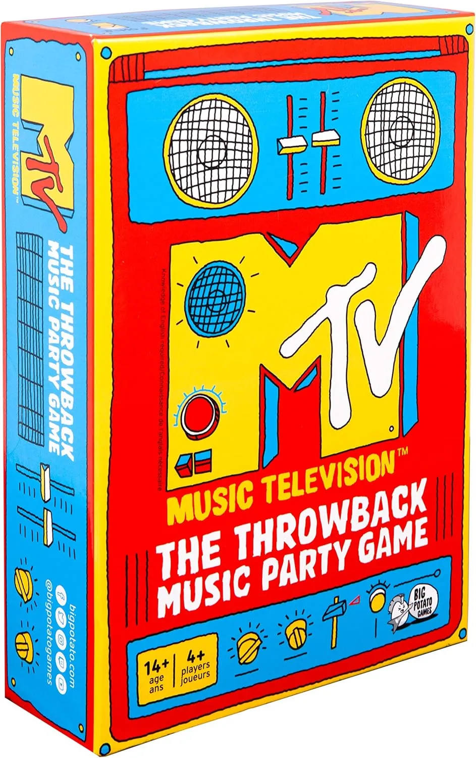 Big Potato MTV Game, The Music Throwback Party Quiz Board Game, for Adults and Teens Ages 14 and up