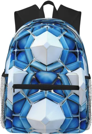 Blue hexagon Lightweight and Comfortable Backpack - Classic Stylish Day Bag, fit for Travel, Sports, Work
