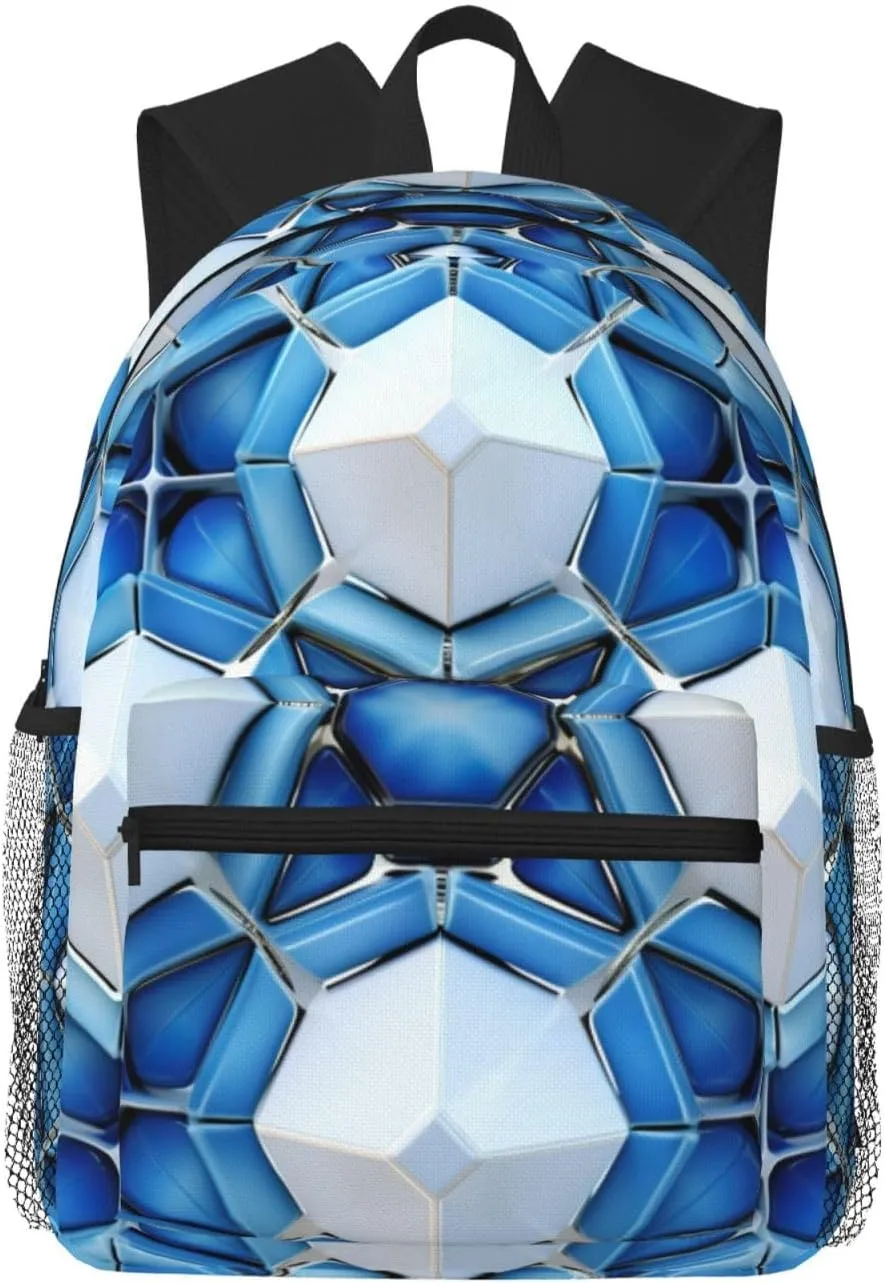 Blue hexagon Lightweight and Comfortable Backpack - Classic Stylish Day Bag, fit for Travel, Sports, Work