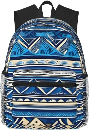Blue Polynesian Maori Tribal Print Print Lightweight And Comfortable Duffel Bag, Casual Daypack, Multipurpose Backpack