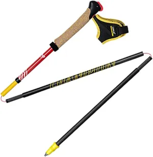 BlueField 2 Pcs Ultralight Trekking Poles, Folding Carbon Fiber Walking Sticks for Hiking with Quick Lock System for Hiking