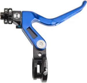Box One Genius BMX Brake Lever with Clamp Three Cold Forged V-Point Reversible Flip Bicycle Brake Levers Adjustable Reach for Precision Control, Anodized with Laser-Etched Graphics Finish