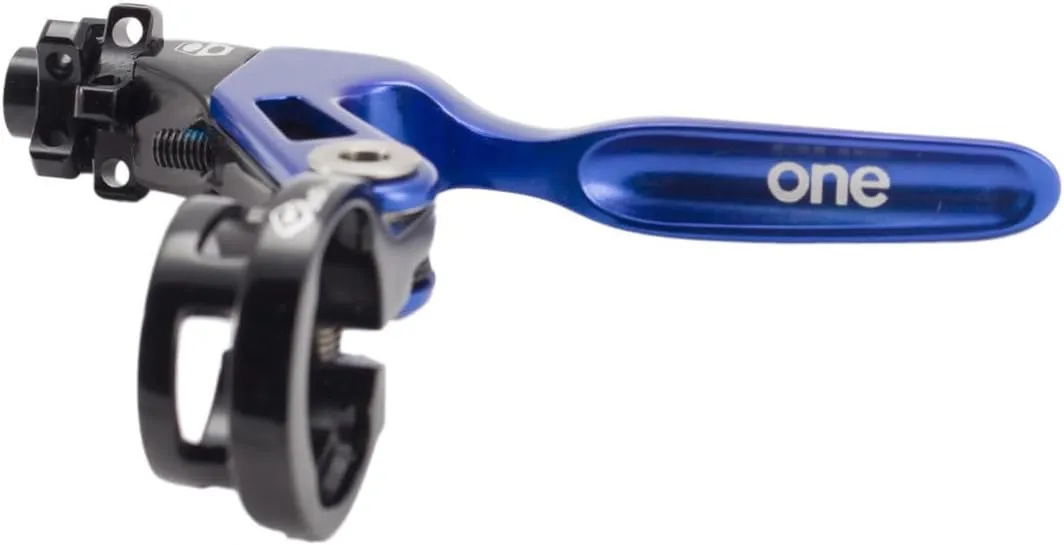 Box One Genius BMX Brake Lever with Clamp Three Cold Forged V-Point Reversible Flip Bicycle Brake Levers Adjustable Reach for Precision Control, Anodized with Laser-Etched Graphics Finish