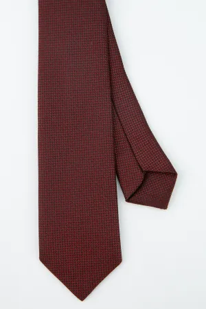 Boys' Oxford Weave Slim Tie Formal Neckwear - Burgundy