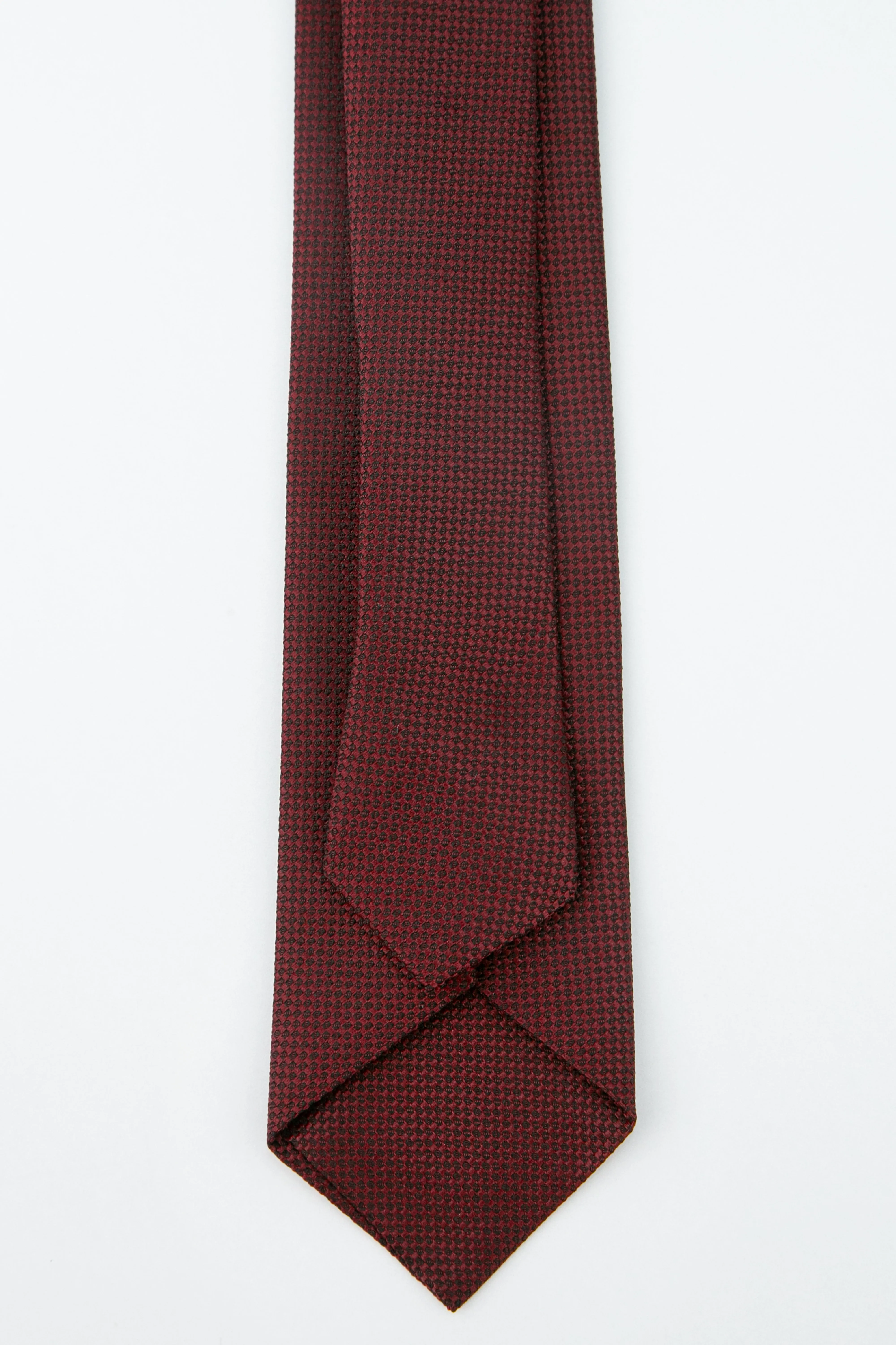 Boys' Oxford Weave Slim Tie Formal Neckwear - Burgundy