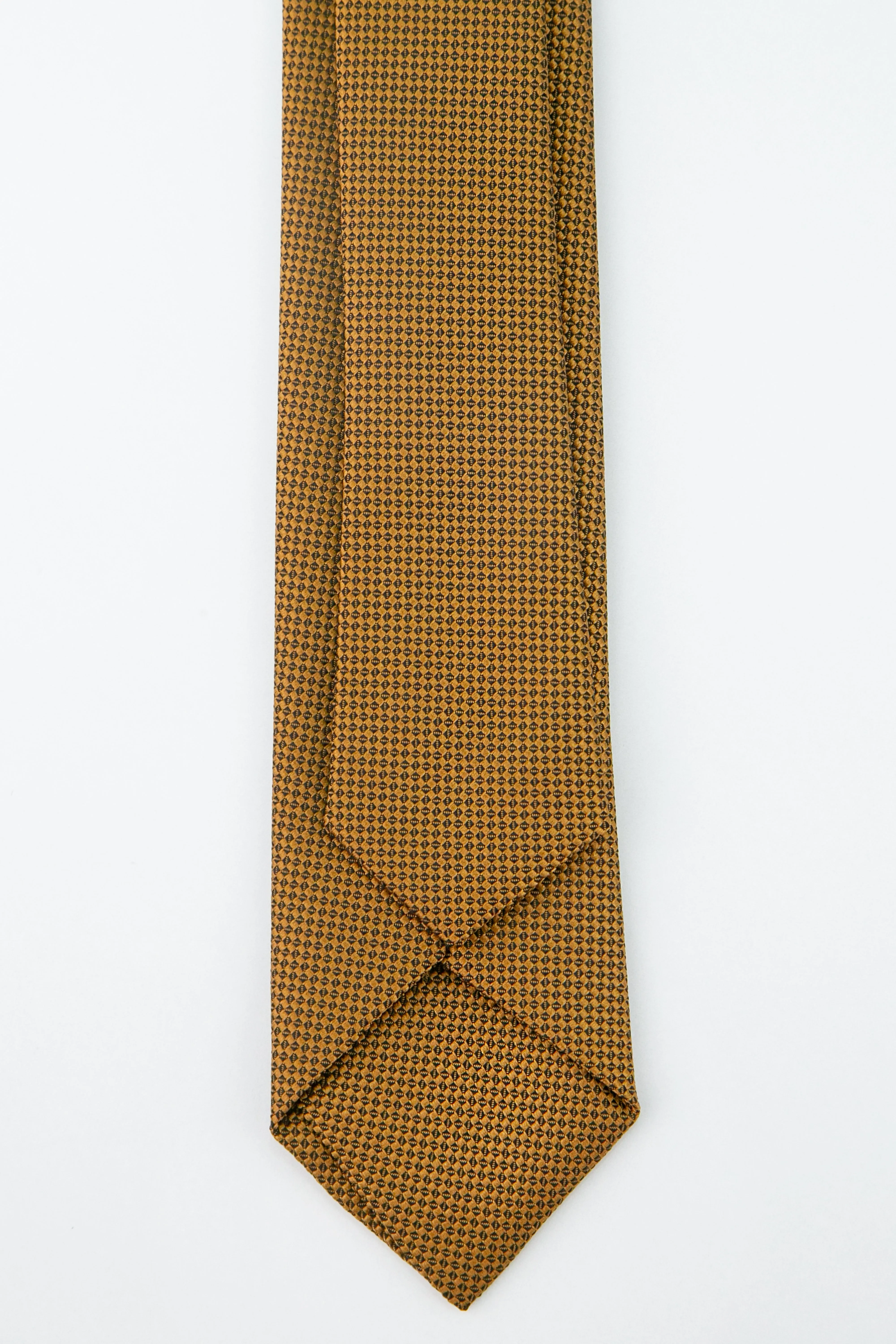 Boys' Oxford Weave Slim Tie Formal Neckwear - Mustard Yellow