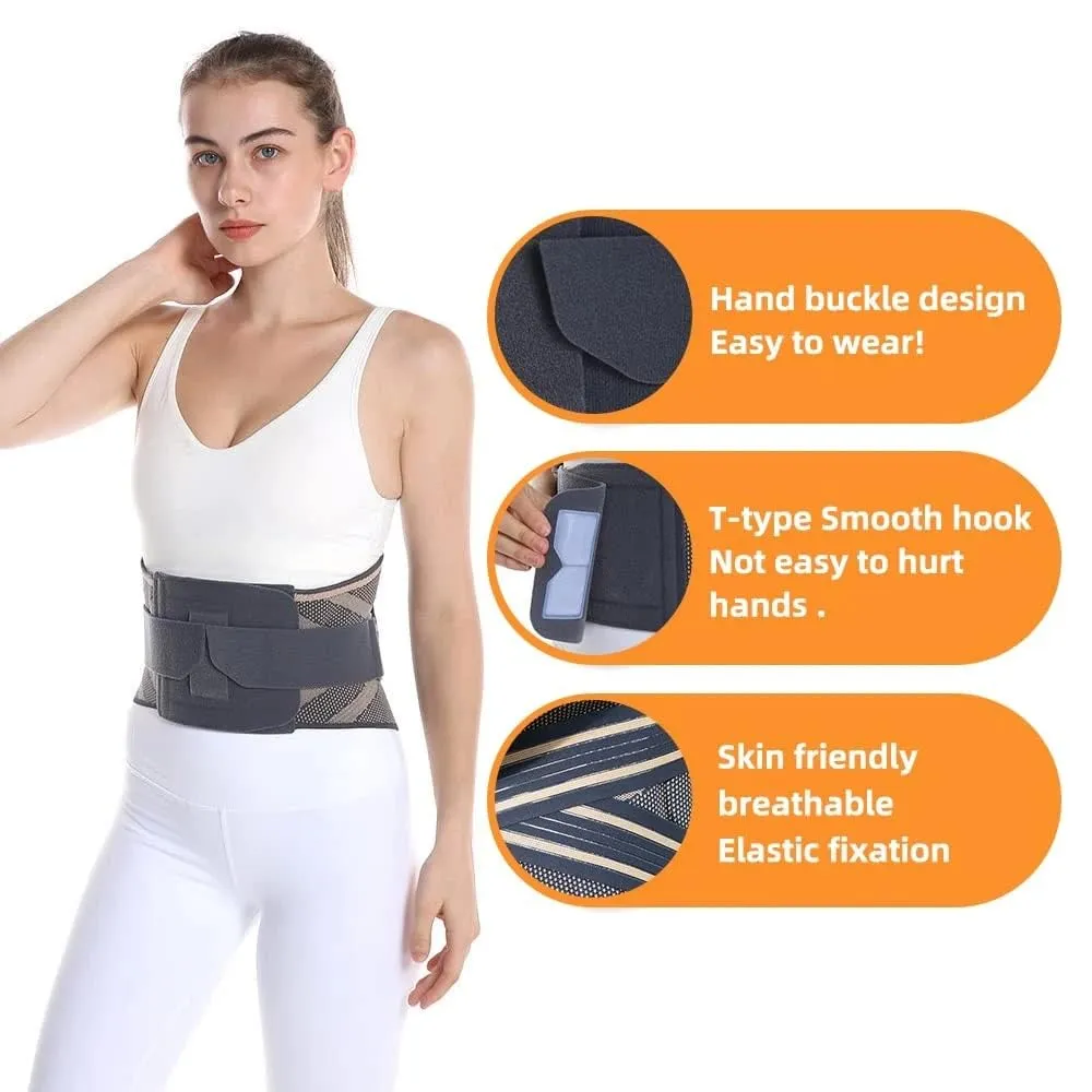 Breathable Lumbar Support Men Women Lower Back Brace Sports Fitness Waist Trainer Correction Relieve Pain For Herniated Disc, Sciatica, Scoliosis