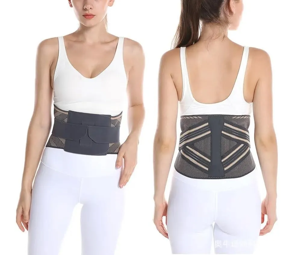 Breathable Lumbar Support Men Women Lower Back Brace Sports Fitness Waist Trainer Correction Relieve Pain For Herniated Disc, Sciatica, Scoliosis