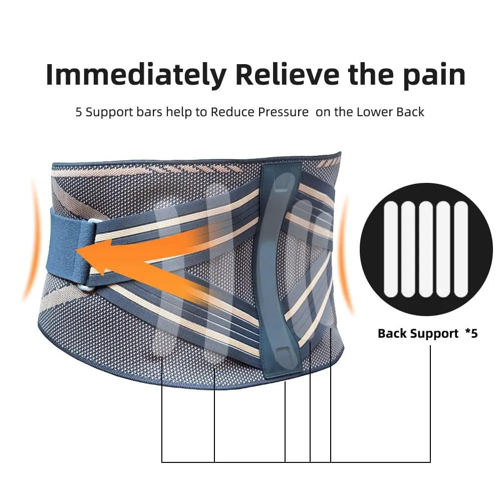 Breathable Lumbar Support Men Women Lower Back Brace Sports Fitness Waist Trainer Correction Relieve Pain For Herniated Disc, Sciatica, Scoliosis