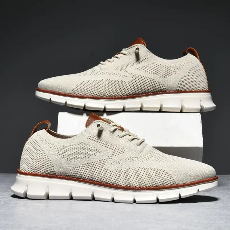 Breeze Shoes for Men Comfortable Oxfords Lace-Up Lightweight Casual Walking wearbreeze Urban Dress Shoes Breathable Upper