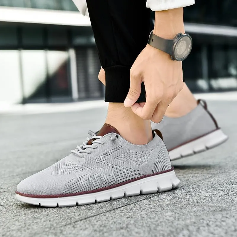 Breeze Shoes for Men Comfortable Oxfords Lace-Up Lightweight Casual Walking wearbreeze Urban Dress Shoes Breathable Upper