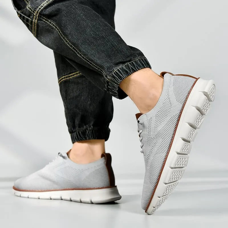 Breeze Shoes for Men Comfortable Oxfords Lace-Up Lightweight Casual Walking wearbreeze Urban Dress Shoes Breathable Upper