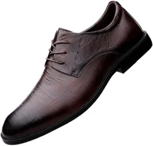 British Style Height Increase Leather Shoes Men's Fashionable Wedding Tuxedo Shoes Modern Classic Lace-up Oxford
